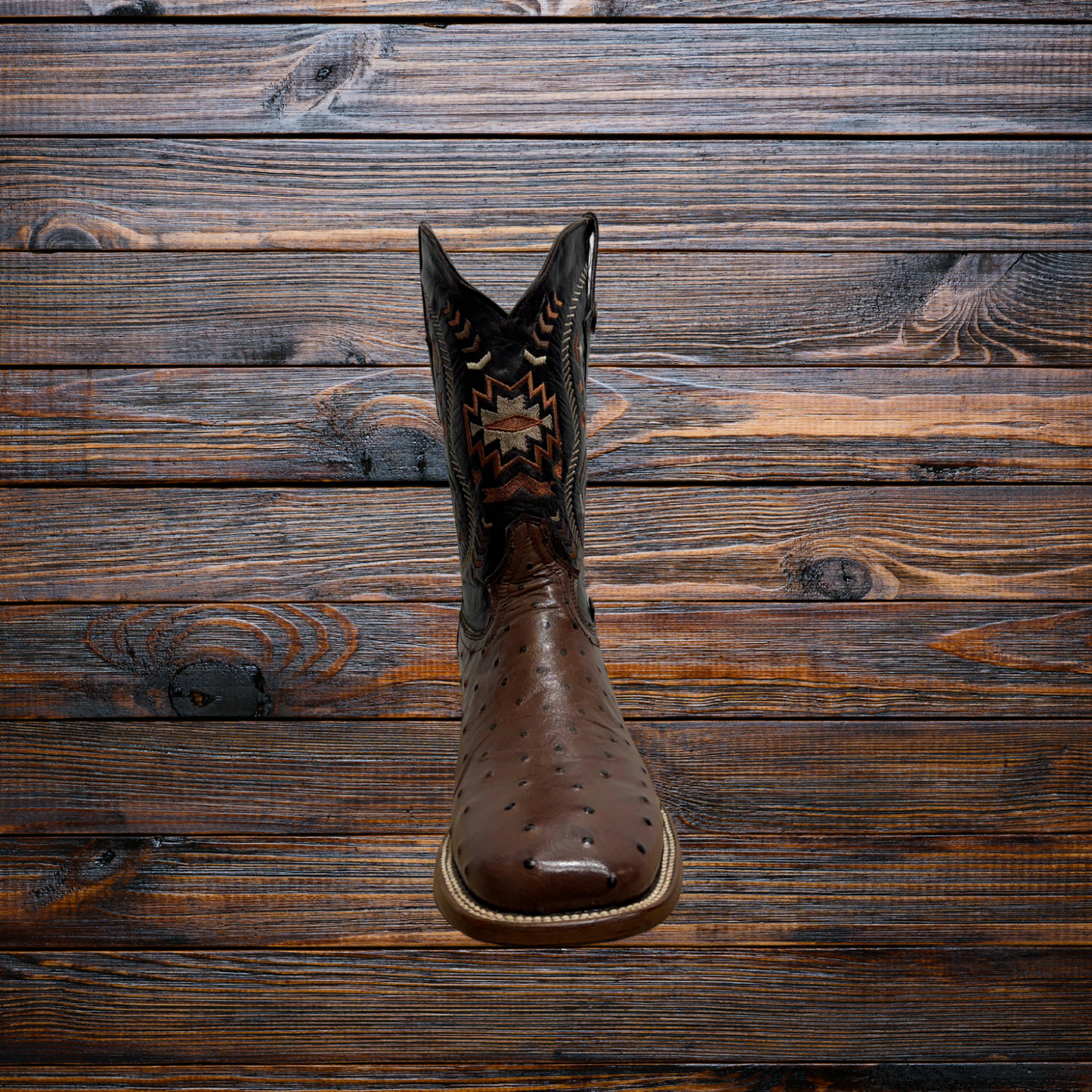 Men's Ostrich Square Toe Cowboy Boots