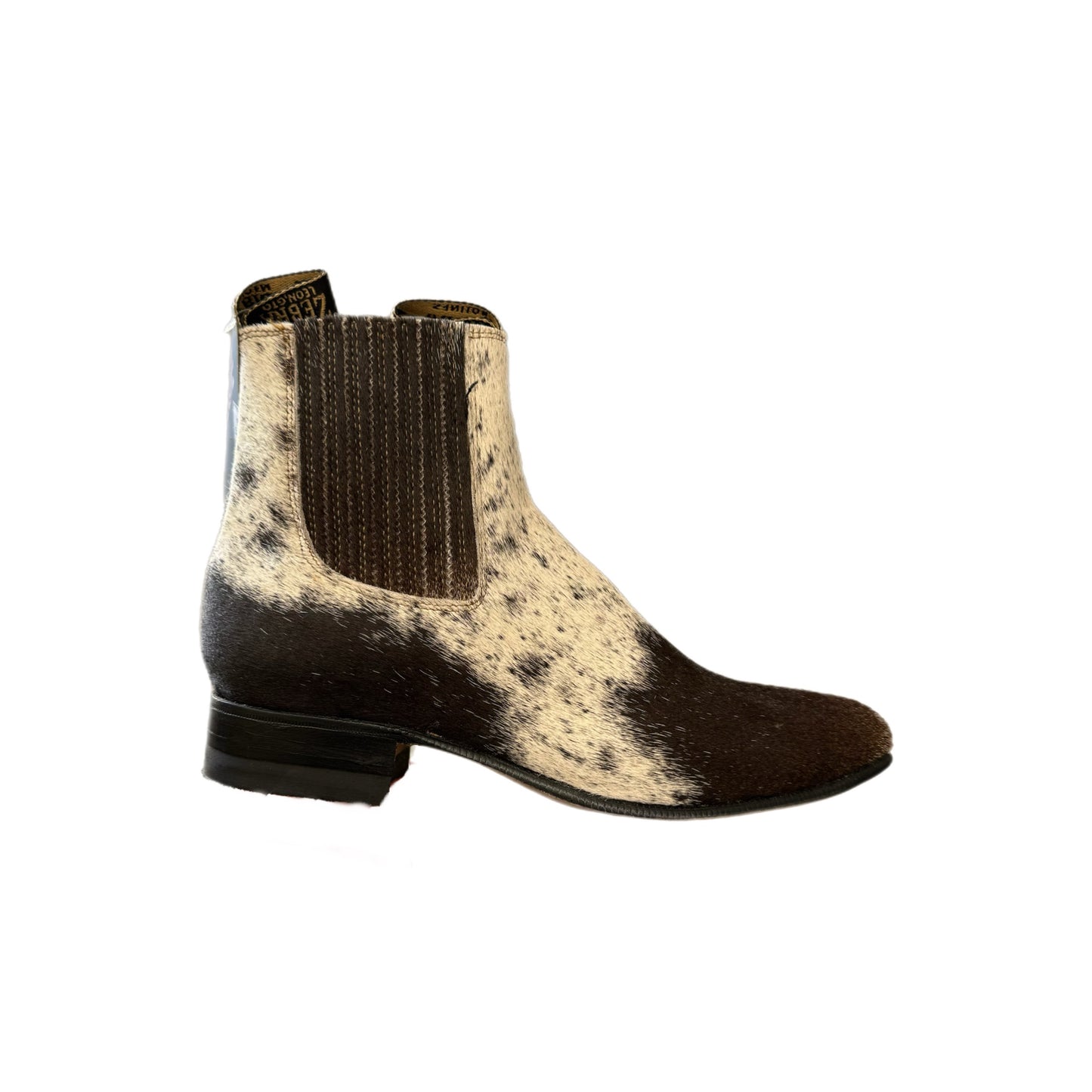 Botas cortas de piel de vaca con punta redonda para hombre