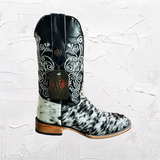 Women's Cowhide Square Toe Western Boots