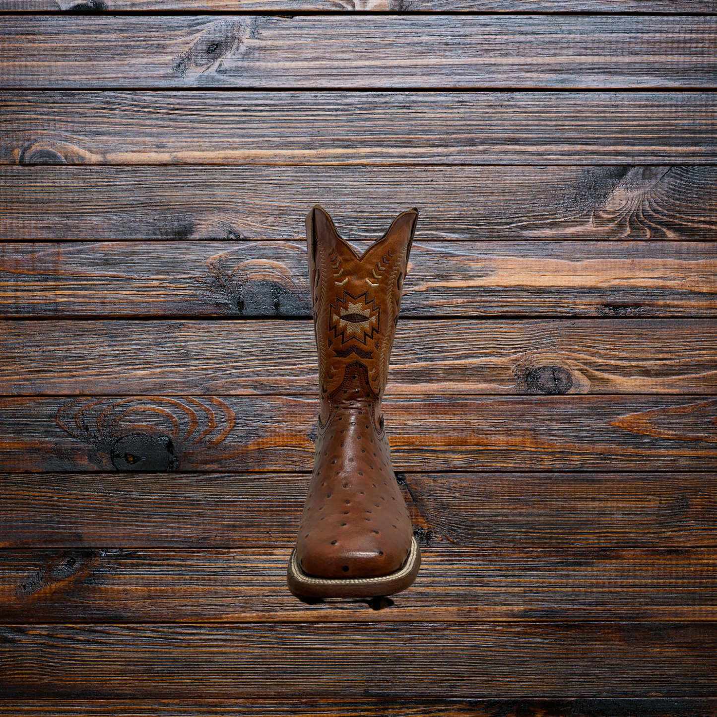 Men's Ostrich Square Toe Cowboy Boots
