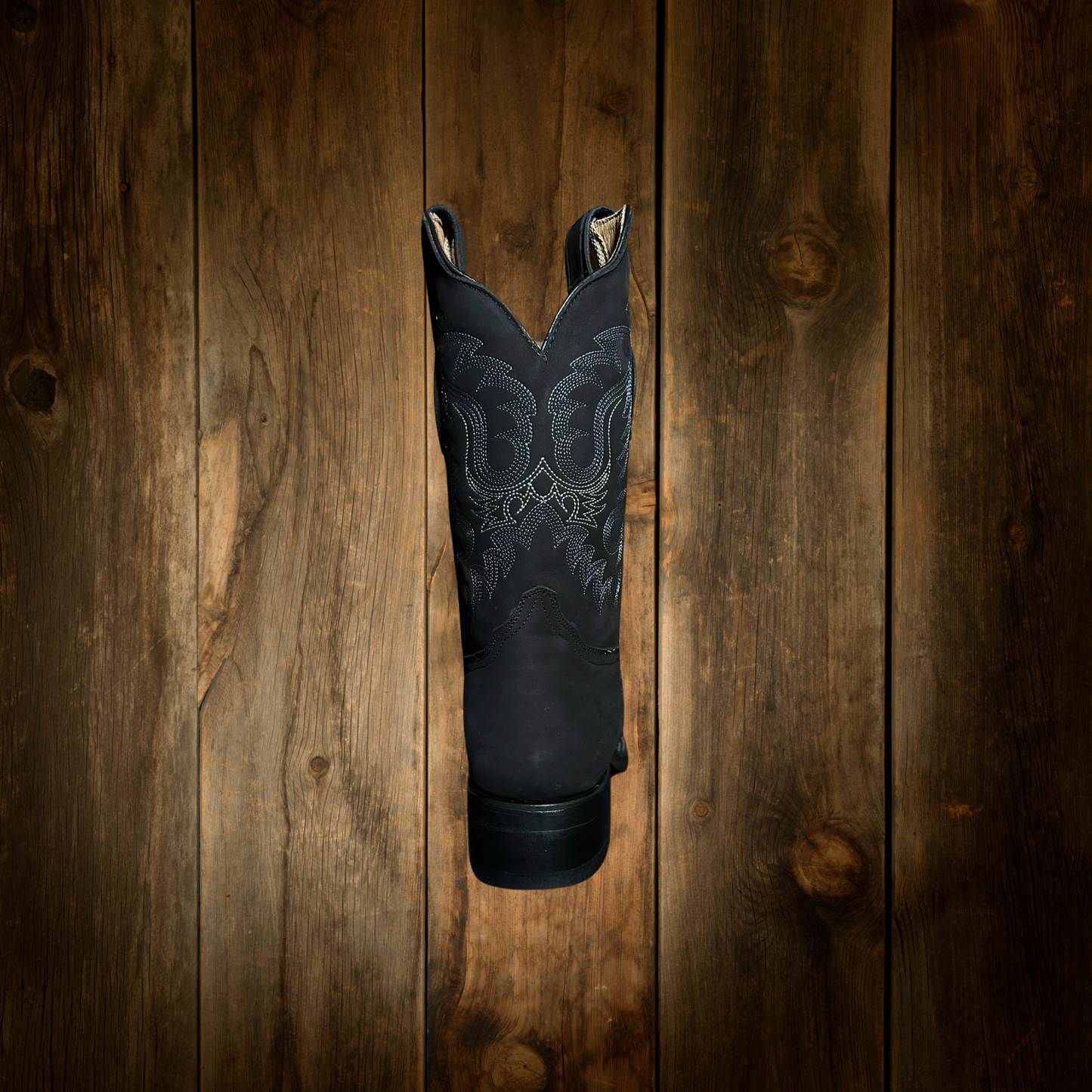 Botas de piel de vaca con punta cuadrada para hombre