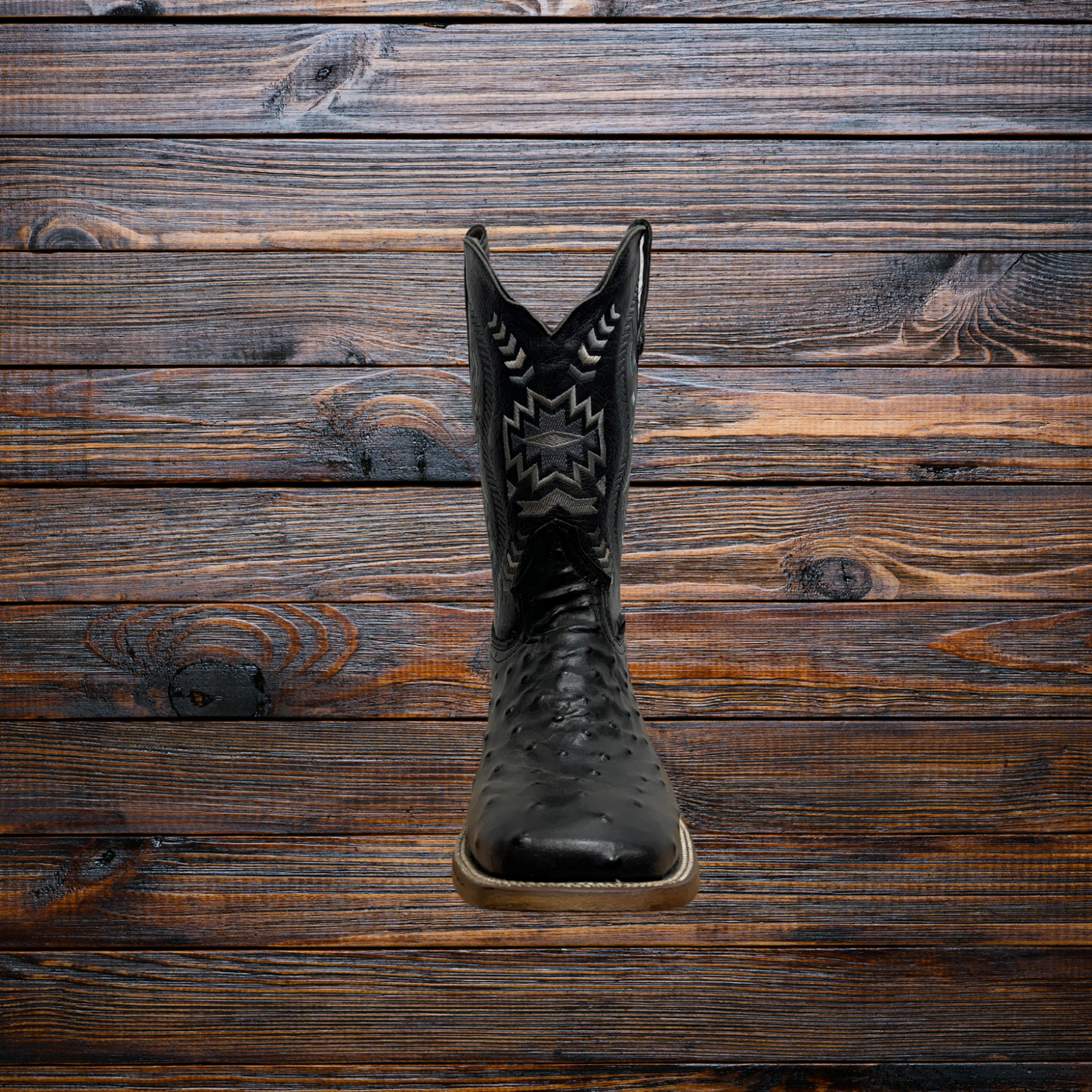 Men's Ostrich Square Toe Cowboy Boots