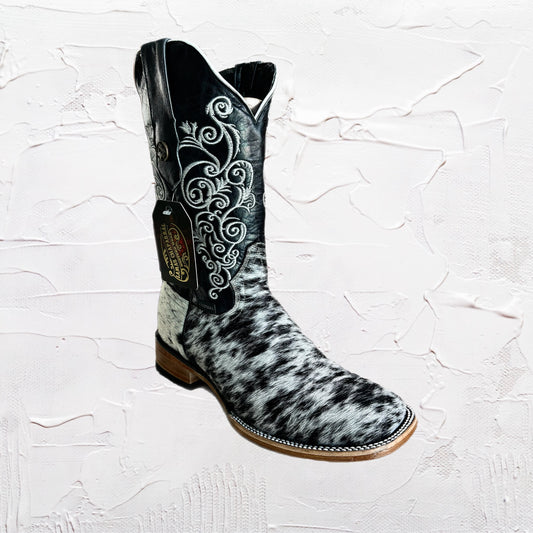 Women's Cowhide Square Toe Western Boots