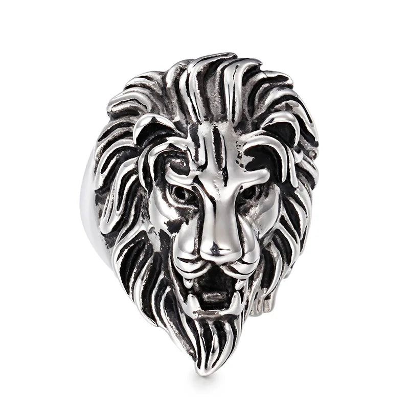 Stainless Steel Lion Ring