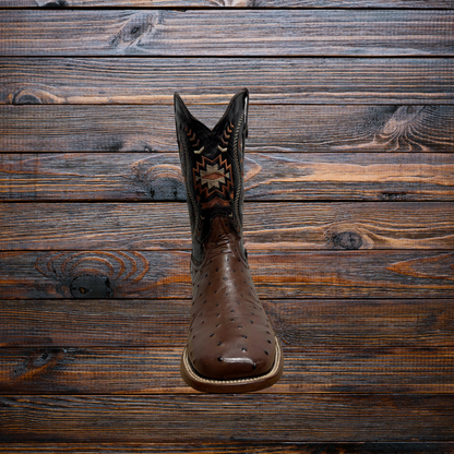 Men's Ostrich Square Toe Cowboy Boots