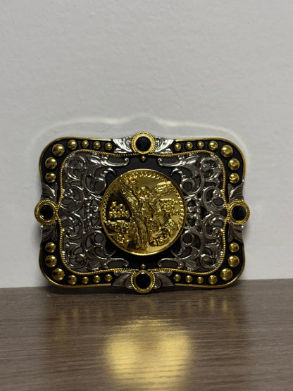 Gold Centenario Belt Buckle