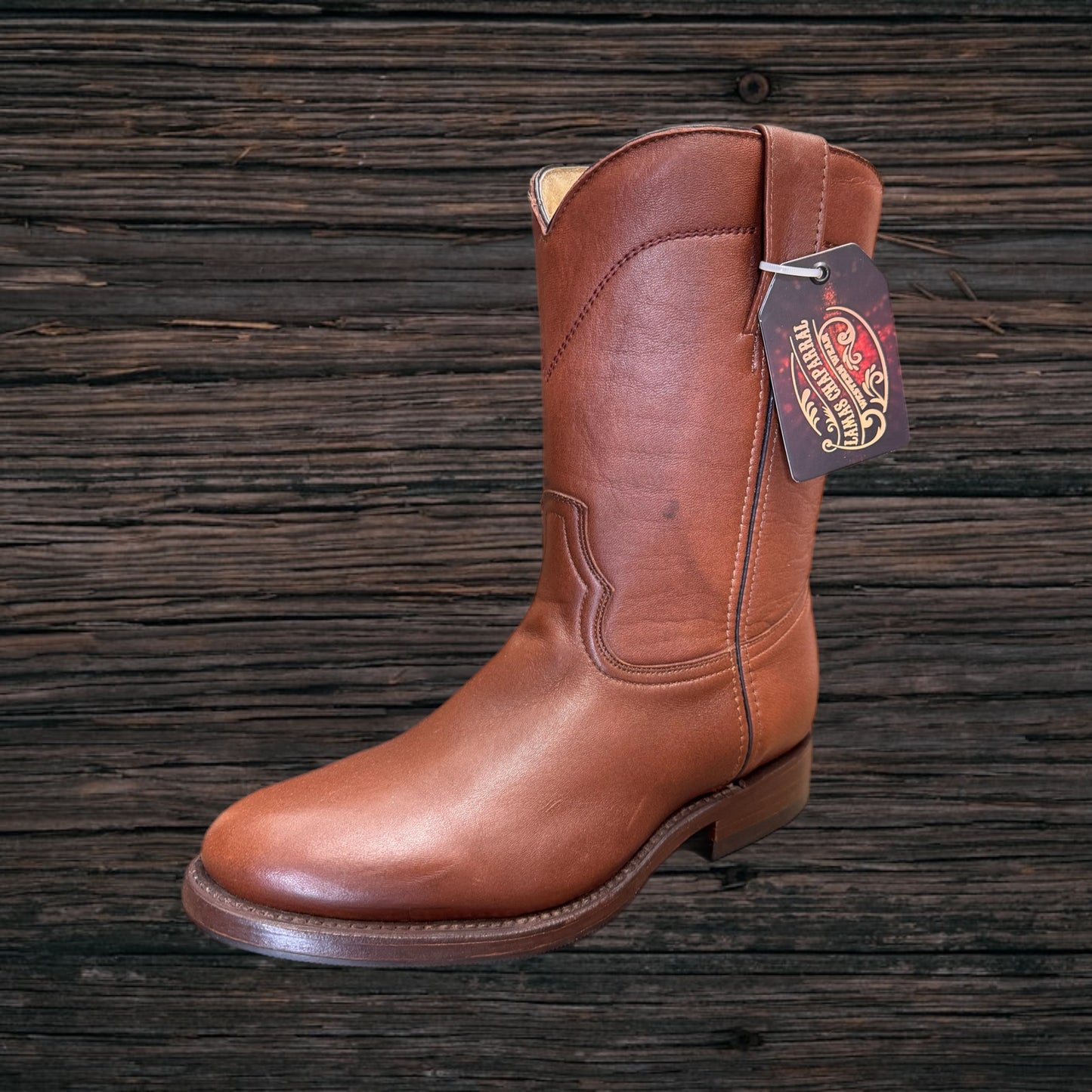 Round Toe Roper Boots with Side Zipper