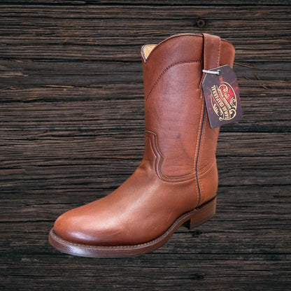 Round Toe Roper Boots with Side Zipper