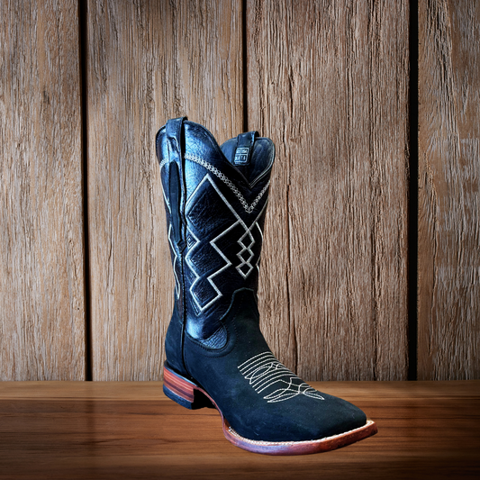 Men’s Square Toe Nubuck Western Cowboy Boots