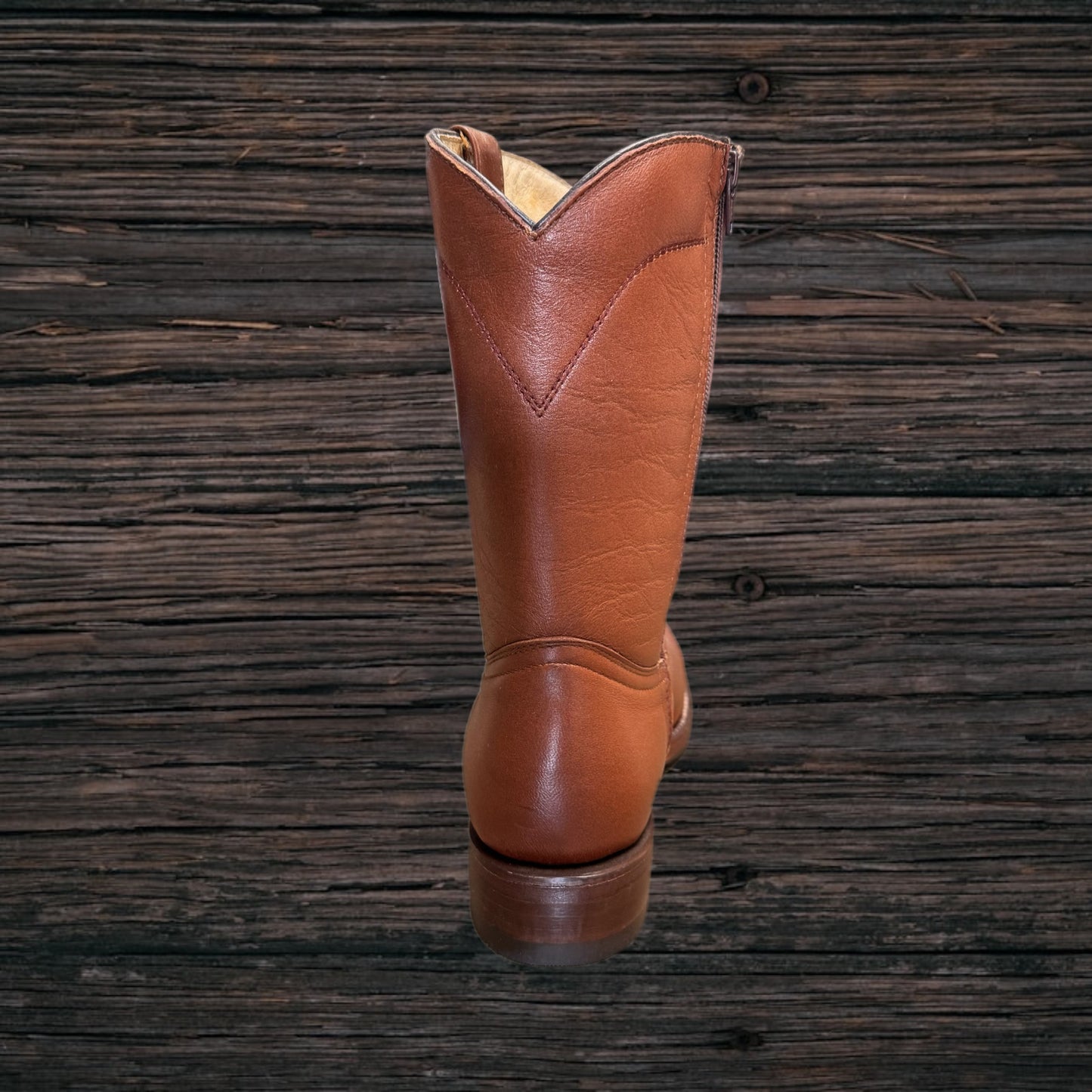 Round Toe Roper Boots with Side Zipper