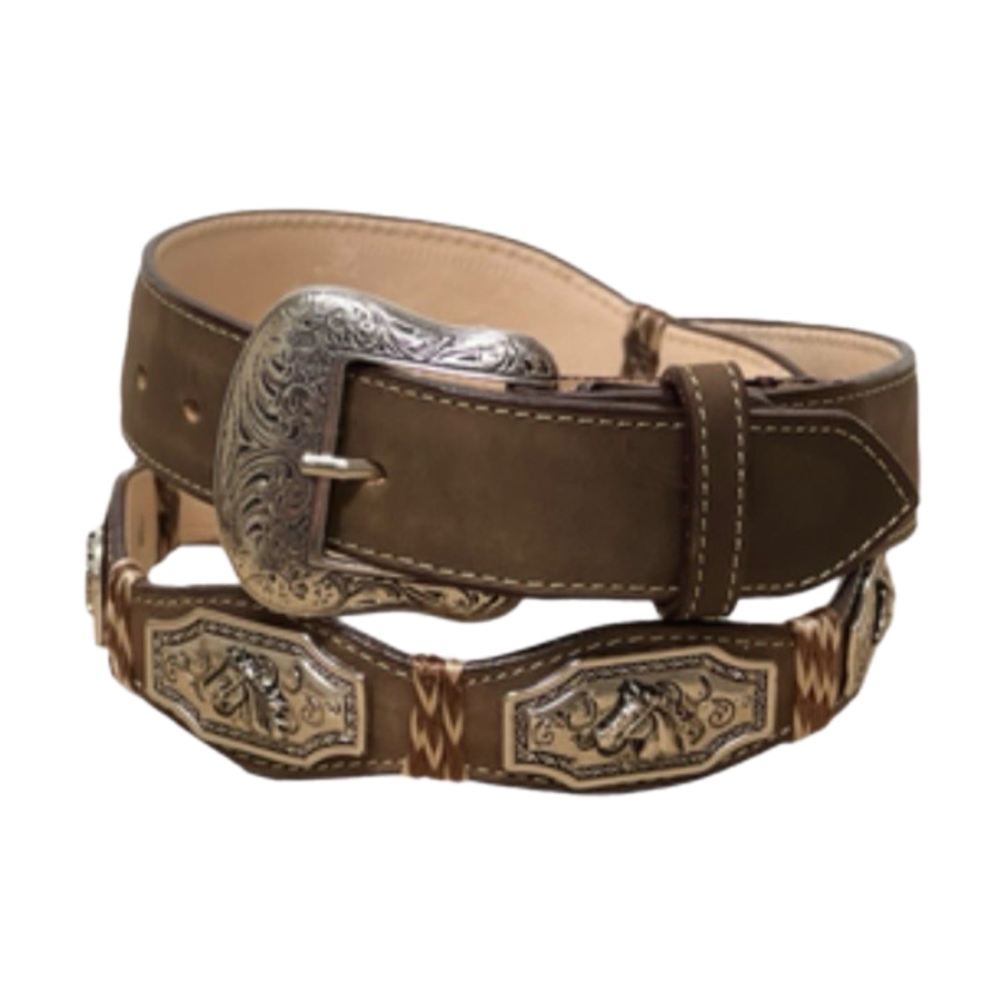 Western Horsehair Leather Belt