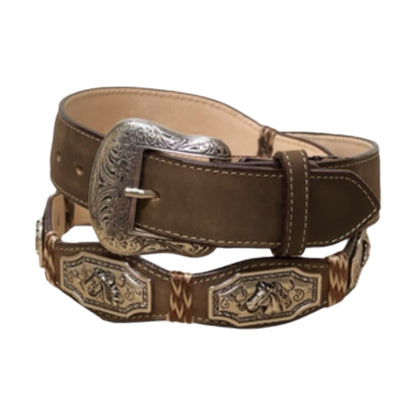 Western Horsehair Leather Belt
