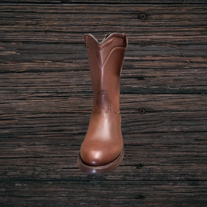 Round Toe Roper Boots with Side Zipper