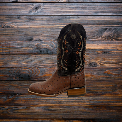 Men's Ostrich Square Toe Cowboy Boots