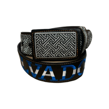 “El Salvador” Metallic Thread Belt