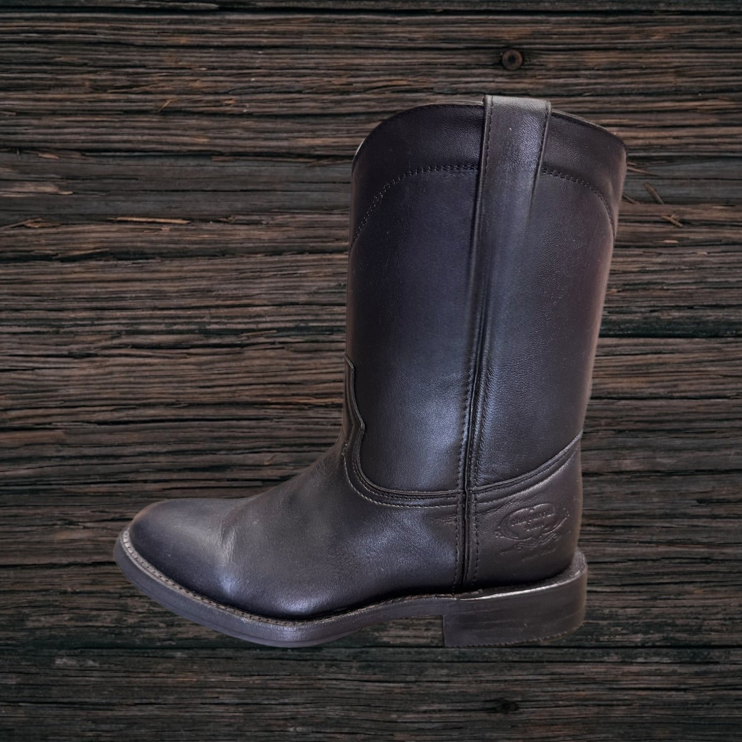 Round Toe Roper Boots with Side Zipper