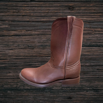 Round Toe Roper Boots with Side Zipper