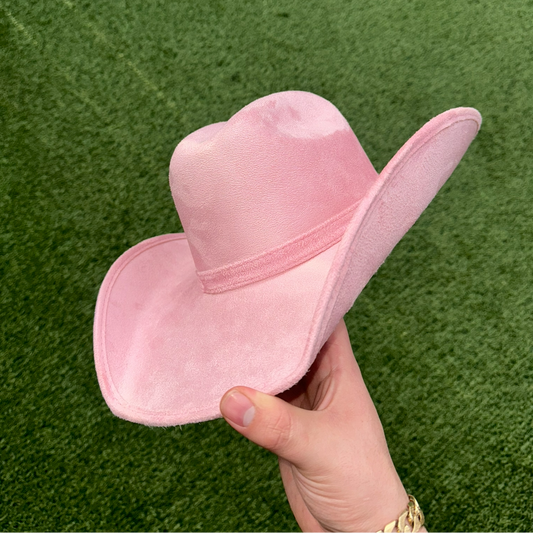 Sombrero de vaquero rosa para mujer