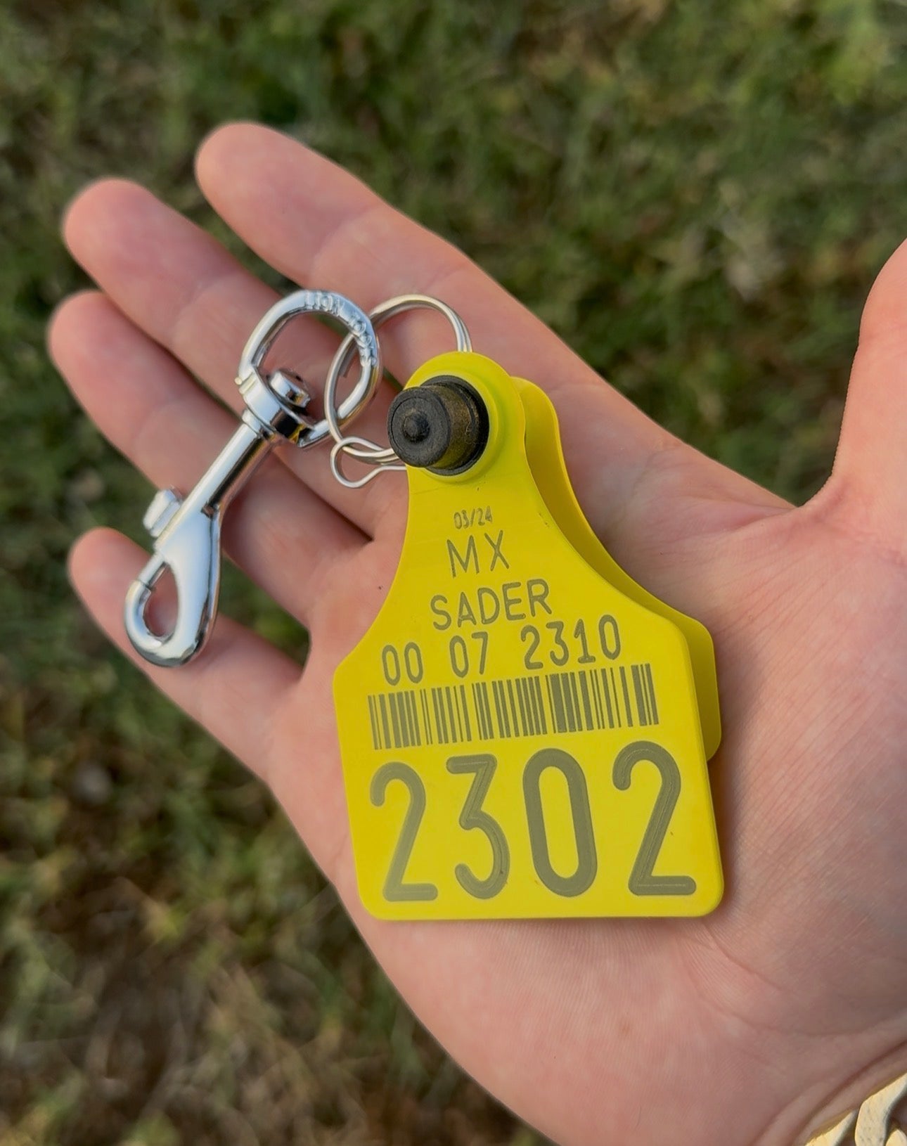 Cattle Tag Keychain