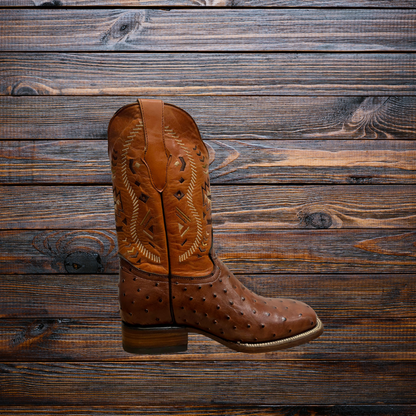 Men's Ostrich Square Toe Cowboy Boots