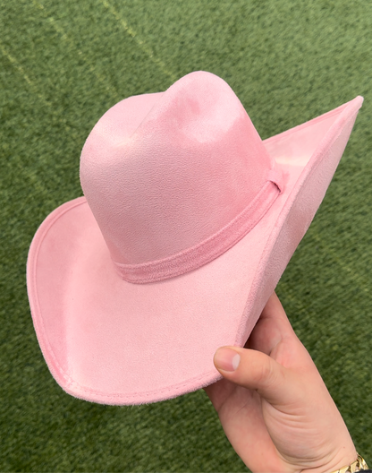 Sombrero de vaquero rosa para mujer