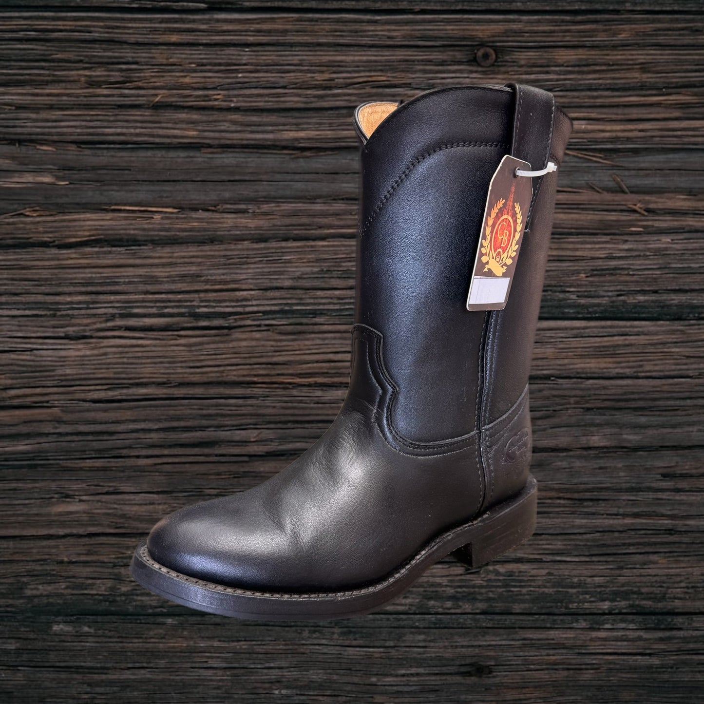Round Toe Roper Boots with Side Zipper