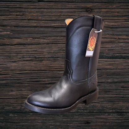 Round Toe Roper Boots with Side Zipper