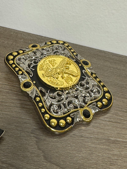 Gold Centenario Belt Buckle