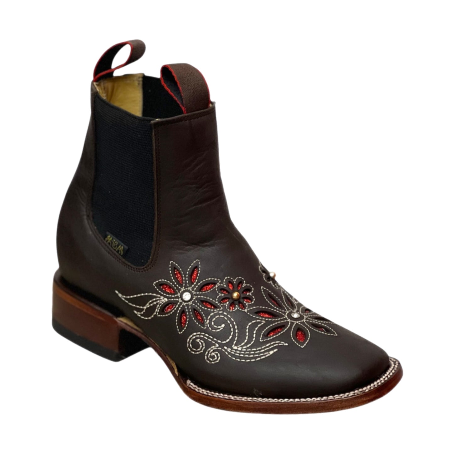 Women’s Engraved Leather Short Boots