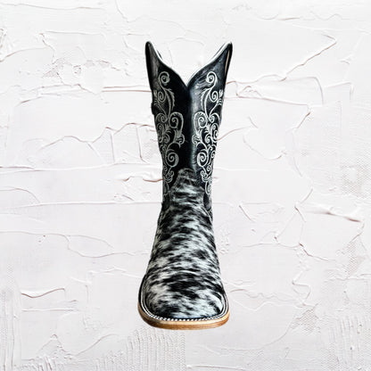 Women's Cowhide Square Toe Western Boots