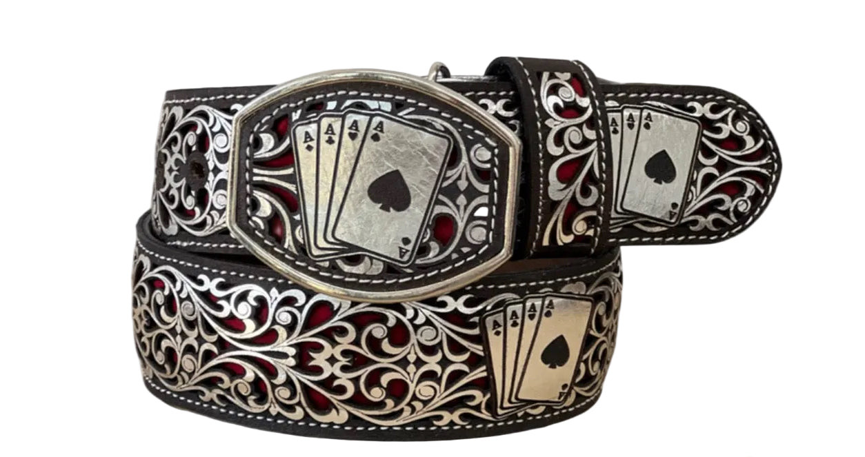 On Sale! Silver Ace of Spades Belt