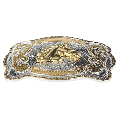 Two Tone Animal Western Belt Buckle