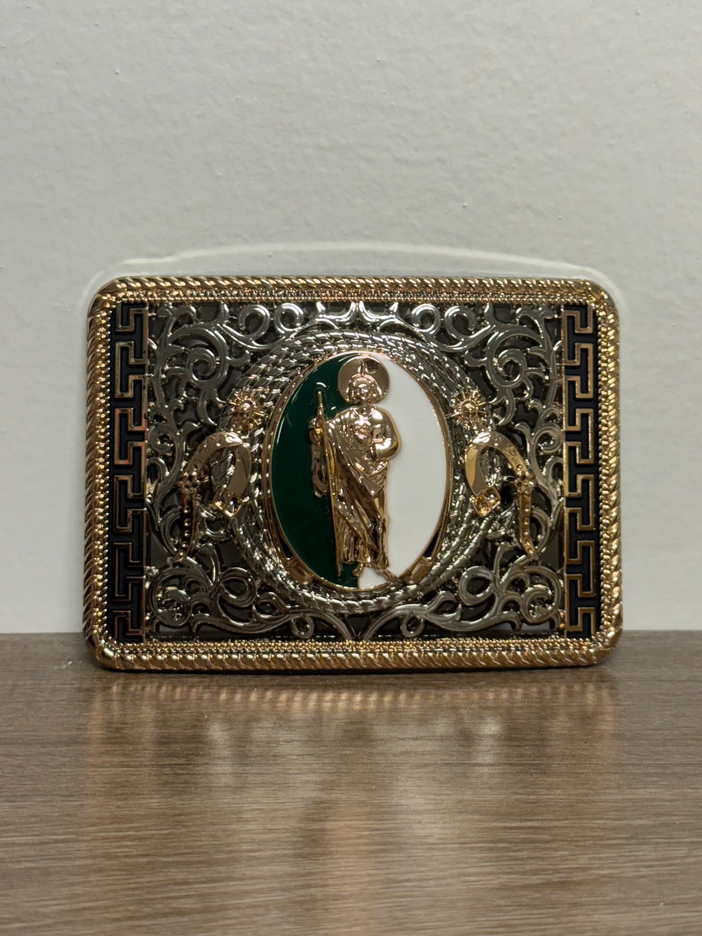 San Judas Gold Belt Buckle