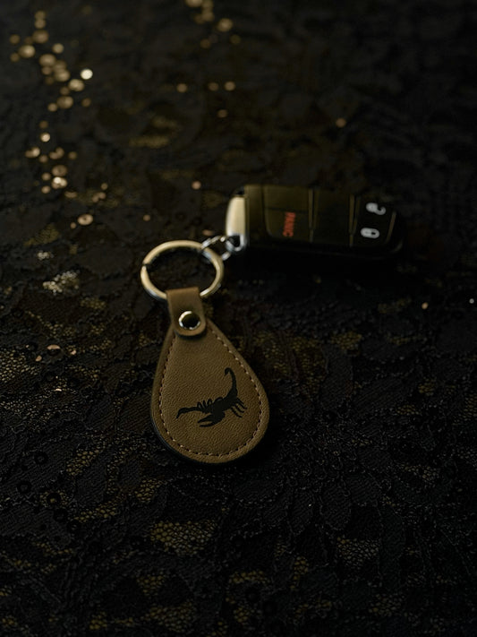 Calderas Scorpion Leather Keychain