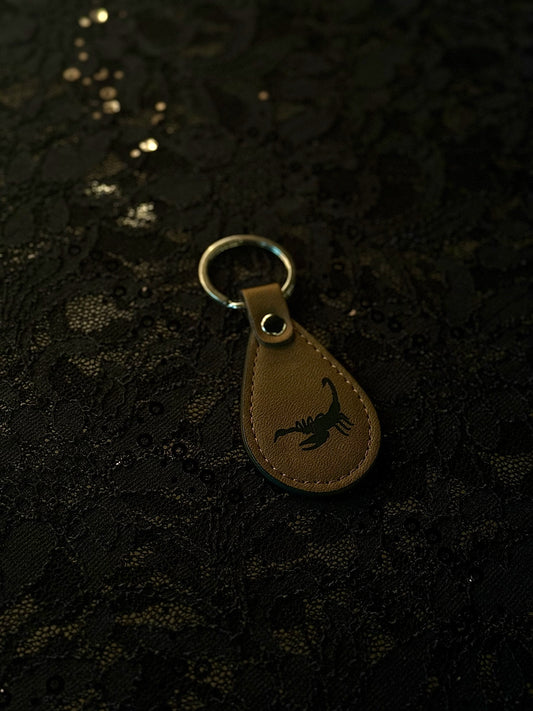 Calderas Scorpion Leather Keychain